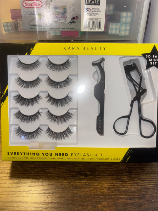 Kara Beauty Everything You Need Eyelash kit includes glue