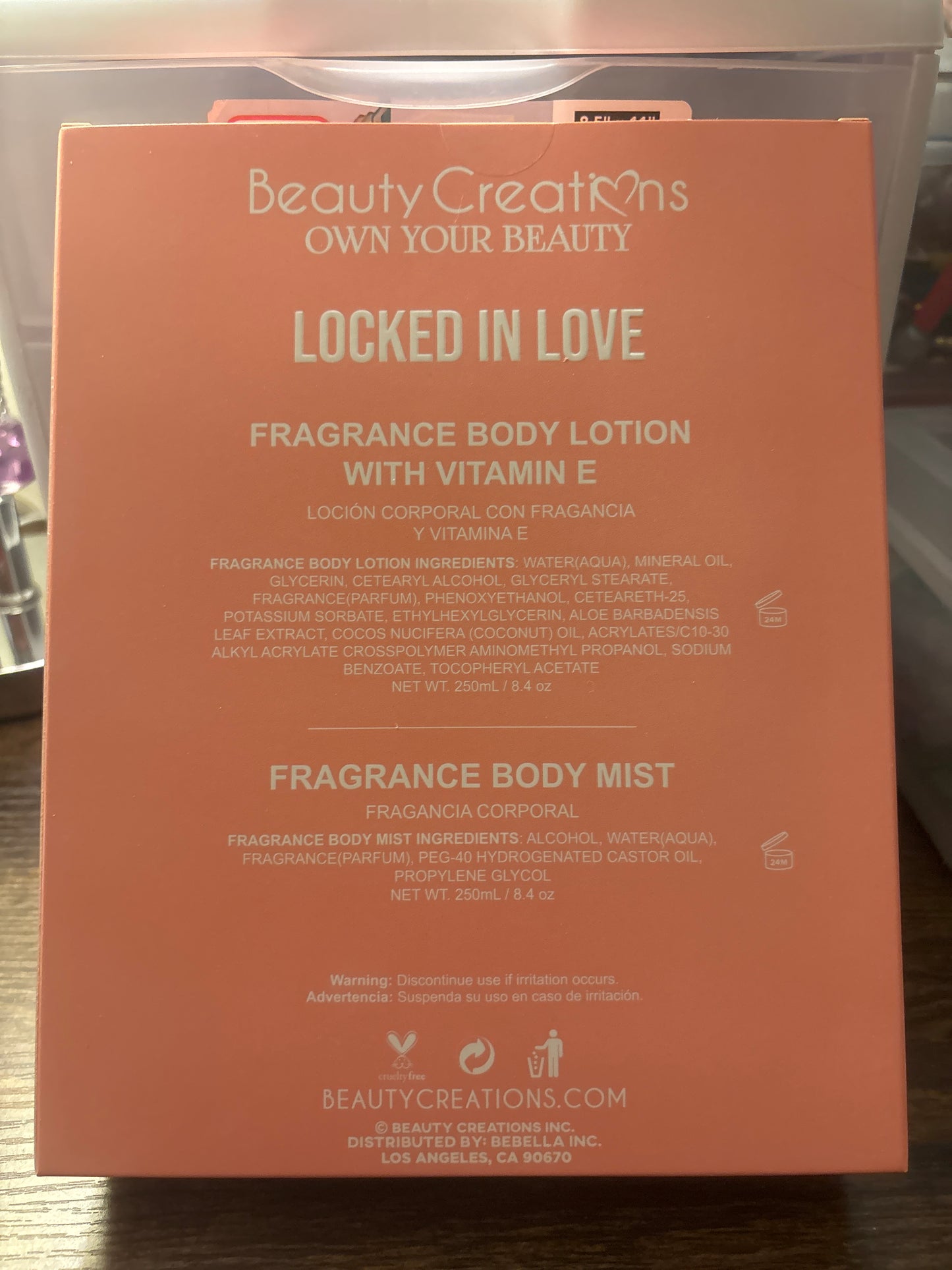 Beauty Creations “Locked in Love” Body Lotion and Mist